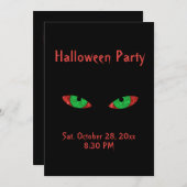 Evil Eyes Spider Web Halloween Party Uitnodigingen (Voorkant / Achterkant)