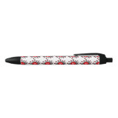 Evil Face Covic 19 Infection Silhouette Zwarte Inkt Pen (Bovenkant)
