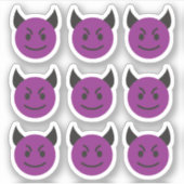 Evil Face Devil Emoticon Stickers (Voorkant)