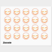 Evil Face Ronde Sticker (Vel)