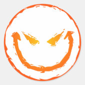 Evil Face Ronde Sticker (Voorkant)