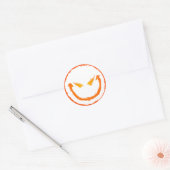 Evil Face Ronde Sticker (Envelop)