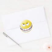 Evil Face Ronde Sticker (Envelop)