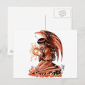 Evil Fairy doet Magic door Al Rio Briefkaart (Voorkant / Achterkant)