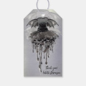 Evil Fairy Gown | Gothic Black Vampy Rock Sheen Cadeaulabel (Achterkant)