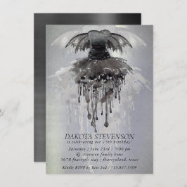 Evil Fairy Gown | Gothic Black Vampy Rock Sheen Kaart