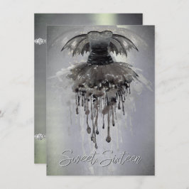 Evil Fairy Gown | Gothic Black Vampy Rock Sheen Kaart