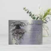 Evil Fairy Gown | Gothic Black Vampy Rock Sheen Kaart (Staand voorkant)