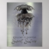 Evil Fairy Gown | Gothic Black Vampy Rock Sheen Poster (Voorkant)