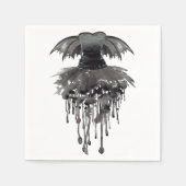 Evil Fairy Gown | Gothic Black Vampy Rock Sheen Servet (Voorkant)