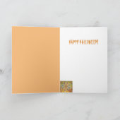 Evil Fiery Skeleton Halloween Feestdagen Kaart (Binnen)