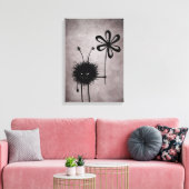Evil Flower Bug Canvas Print (Insitu (Woonkamer))