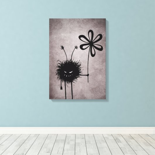 Evil Flower Bug  Canvas Print (Insitu (Houten vloer))