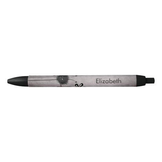 Evil Flower Bug  Gothic gepersonaliseerd Zwarte Inkt Pen (Voorkant)