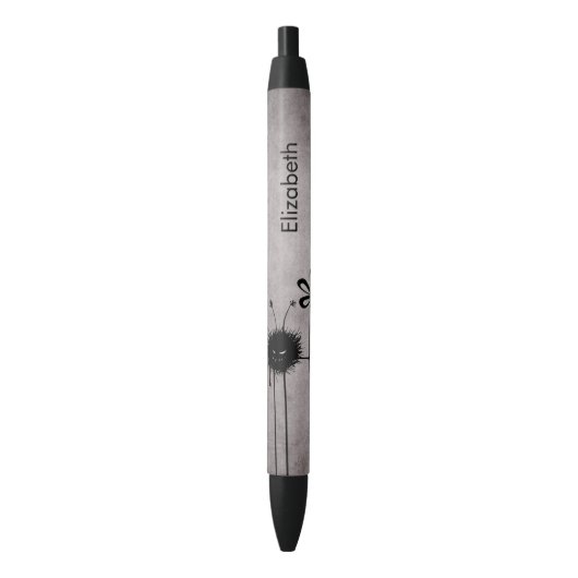Evil Flower Bug  Gothic gepersonaliseerd Zwarte Inkt Pen (Voorkant Verticaal)