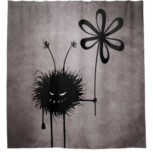 Evil Flower Bug - Schattige Gotisch Wezen Douchegordijn (Voorkant)