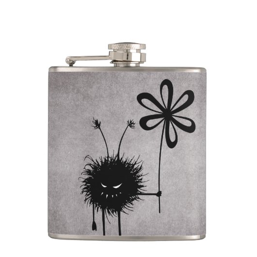 Evil Flower Bug - Schattige Gotisch Wezen Heupfles (Voorkant)