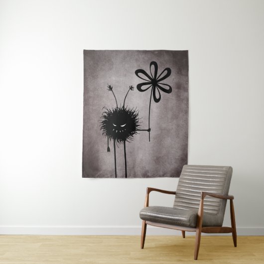 Evil Flower Bug - Schattige Gotisch Wezen Wandkleed (In situ)