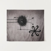Evil Flower Bug - Schattige Gotisch Wezen Wandkleed (Voorkant (horizontaal))