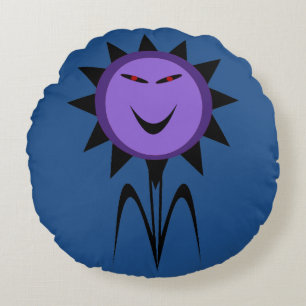 Evil Flower Kawaii Gioth Halloween Pillow Rond Kussen