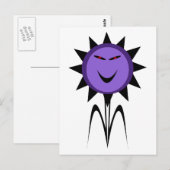 Evil Flower Kawaii Gothic Halloween Briefkaart (Voorkant / Achterkant)