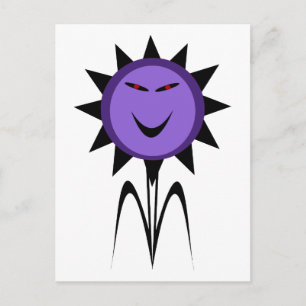 Evil Flower Kawaii Gothic Halloween Briefkaart