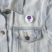 Evil Flower Kawaii Gothic Halloween Button (In situ)
