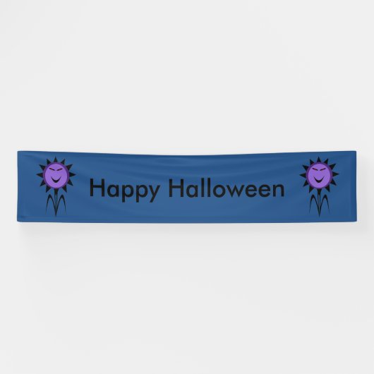 Evil Flower Kawaii Gothic Halloween Custom Banner (Horizontaal)