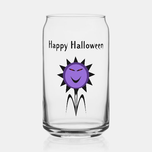Evil Flower Kawaii Gothic Halloween Custom Blikvorm Glas (Voorkant)