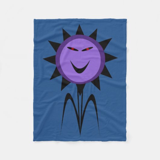 Evil Flower Kawaii Gothic Halloween Fleece Blanket (Voorkant)