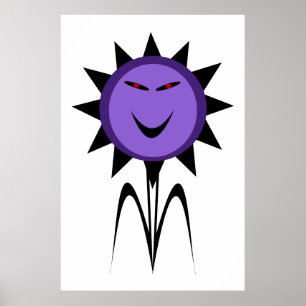 Evil Flower Kawaii Gothic Halloween Poster