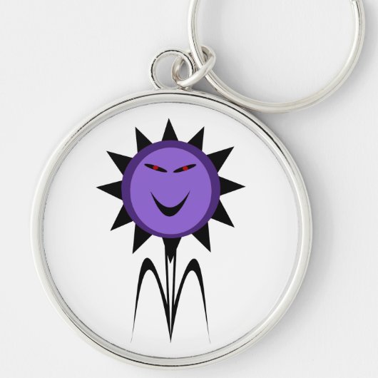 Evil Flower Kawaii Gothic Halloween Sleutelhanger (Voorkant)