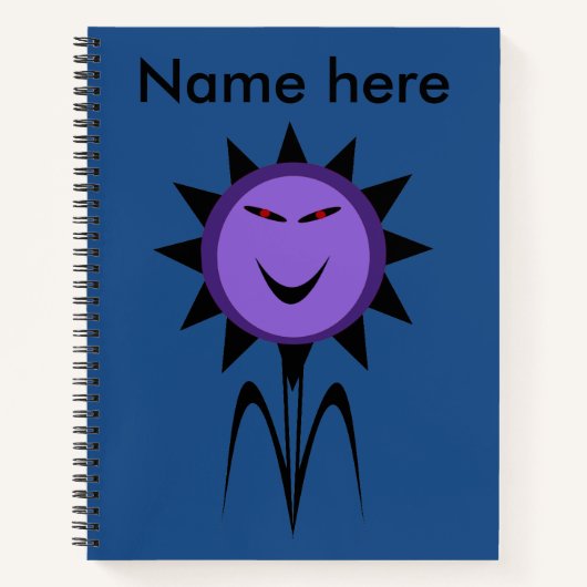 Evil Flower Kawaii Gothic Halloween Spiral Notitie Notitieboek (Voorkant)