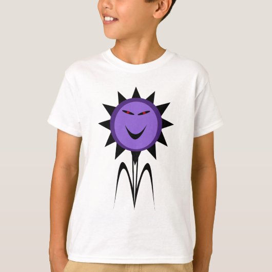 Evil Flower Kawaii Gothic Halloween T Shirt (Voorkant)