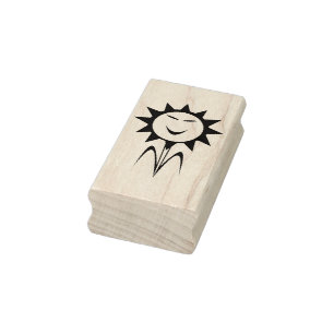 Evil Flower Kawaii Gothic Halloween Wood Art Stamp Rubberstempel