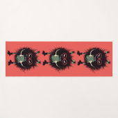 Evil Geeky Karakter Schattige Gothic Book Lover Yogamat (Voorkant (horizontaal))