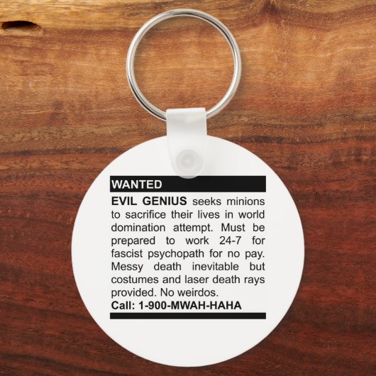Evil Genius Ad Sleutelhanger (Voorkant)