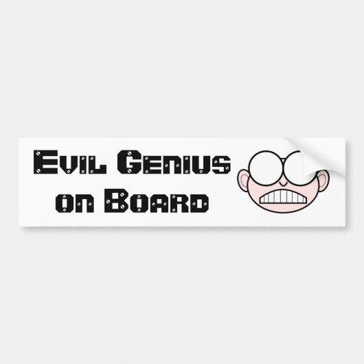Evil Genius Bumpersticker (Voorkant)