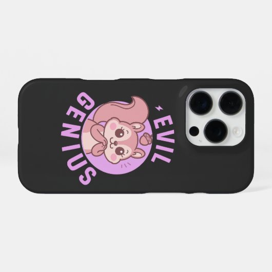 Evil Genius | Cute Squirrel Cartoon iPhone Hoesje (Achterkant horizontaal)