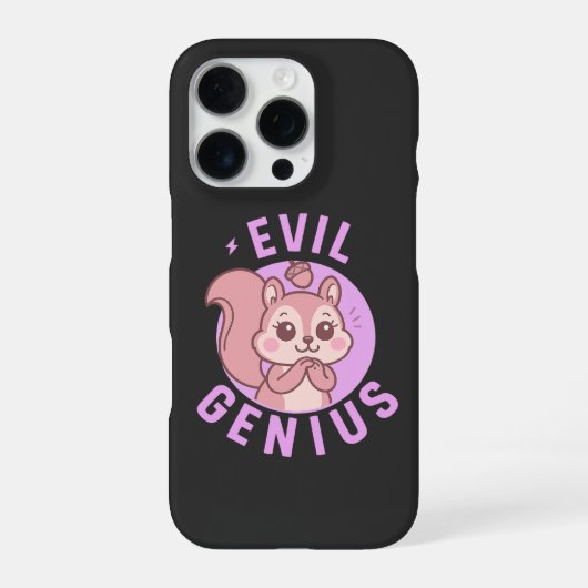 Evil Genius | Cute Squirrel Cartoon iPhone Hoesje (Achterkant)