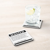 Evil Genius Gezochte advertentie Drankjes Onderzetter (Rechterzijde)