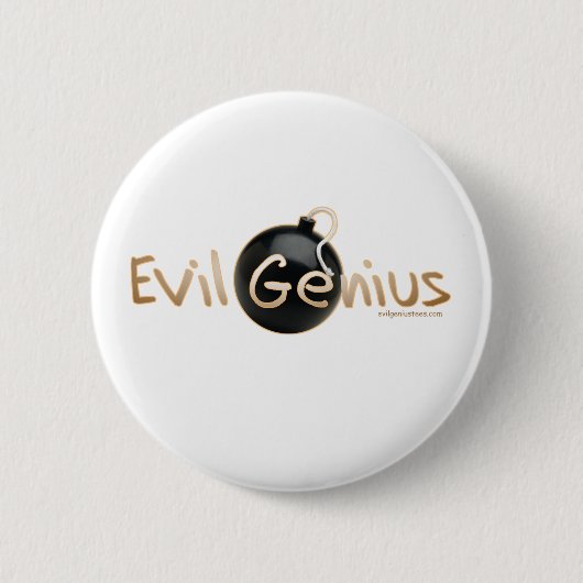 Evil Genius Logo Ronde Button 5,7 Cm (Voorkant)