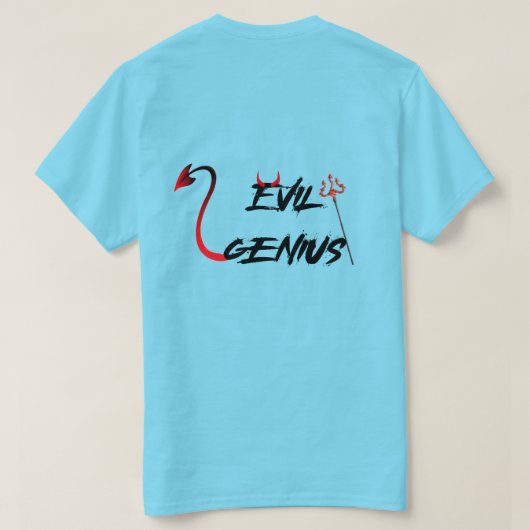 Evil Genius Mannen basic T-shirt (Design achterkant)