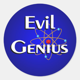 Evil Genius Ronde Sticker