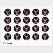 Evil Ghost Deer Ronde Sticker (Vel)