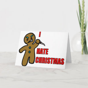 Evil Gingerbread Man Feestdagen Kaart