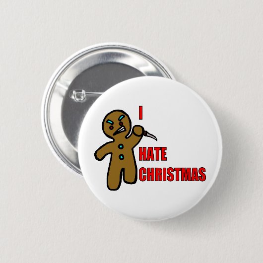 Evil GingerbrooMan Ronde Button 5,7 Cm (Voorkant /achterkant)