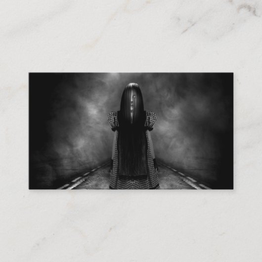 Evil Girl  Halloween Visitekaartjes (Voorkant)