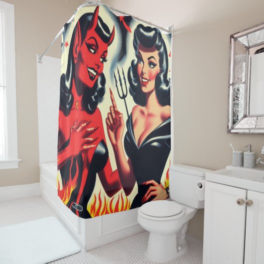 Evil Girls Douchegordijn (In situ)