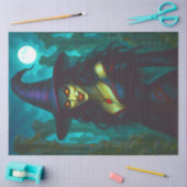 Evil Gothic Witch Glowing Eyes beroemd gemaakt doo Tissuepapier (Craft)